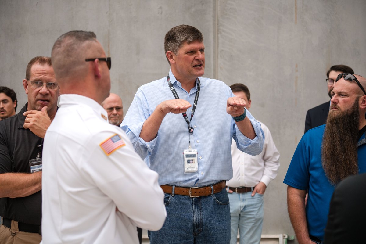 Core_Scientific's tweet photo. A data center is unlike any other facility first responders might encounter.

We recently welcomed first responders to our Muskogee, Oklahoma campus so they could see firsthand what is inside, how our systems work, and what to expect if they ever need to respond here.

High voltage equipment, advanced cooling systems, and large scale infrastructure all require specialized knowledge to navigate safely.

This is what responsible operations look like.