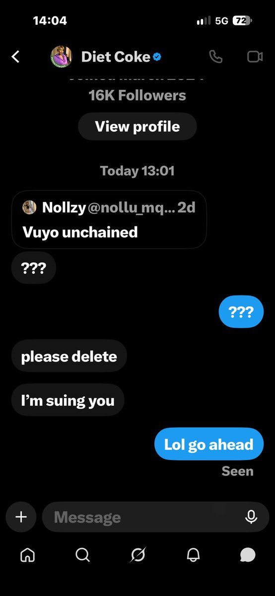 nollu_mqeke's tweet photo. @BongiPepsi Lol Uthe they going to sue me ����🤣 https://t.co/46w1ZI3tdz