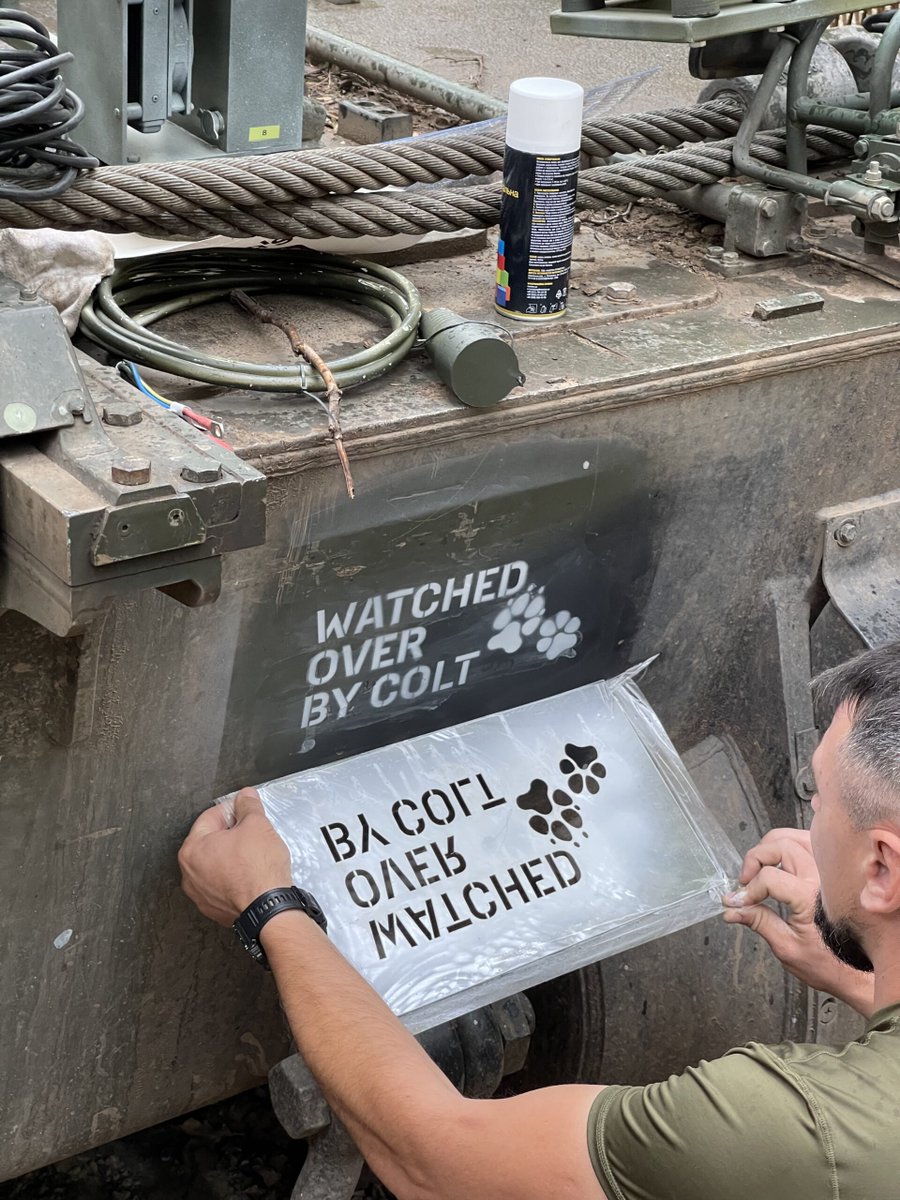 prestonstew_'s tweet photo. This is really cool to see. 

In July 2025 we fundraised drone jammers for the 26th Artillery Brigade.  It was a campaign that kicked off right after my buddy Colt passed so we added his name to the howitzers ("Watched over by Colt").  

Yesterday, in a picture from the 26th, we can see that the jammers have been working!  

Thank you all so much for your continued support of these fundraisers and to @dzygaspaw for putting it together!
