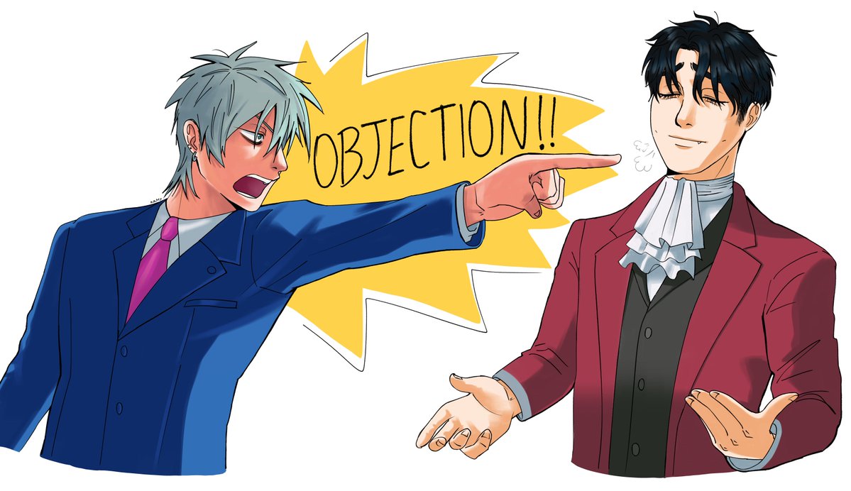 sc4rsremember_'s tweet photo. Hold on, your Honor! The Prosecutor is ragebaiting the Defense!

narumitsu #ivantill for halloween~~ https://t.co/7dpR12LP9w