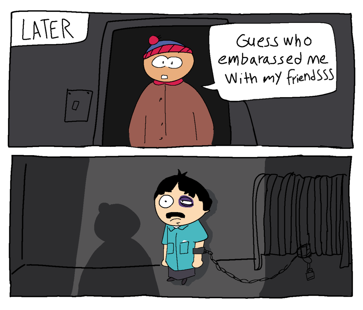PeroxideSmiley's tweet photo. My interpretation after s29 ep4 

#southpark #sptwt https://t.co/0y0uqNHwR5