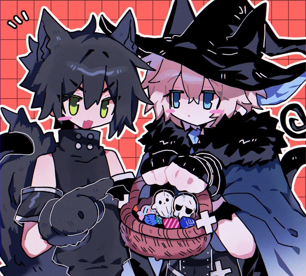 yuyuouoyuyu's tweet photo. ハロウィンの優ミカ🐺🐈‍⬛🎃 https://t.co/AOqAxeiSRv