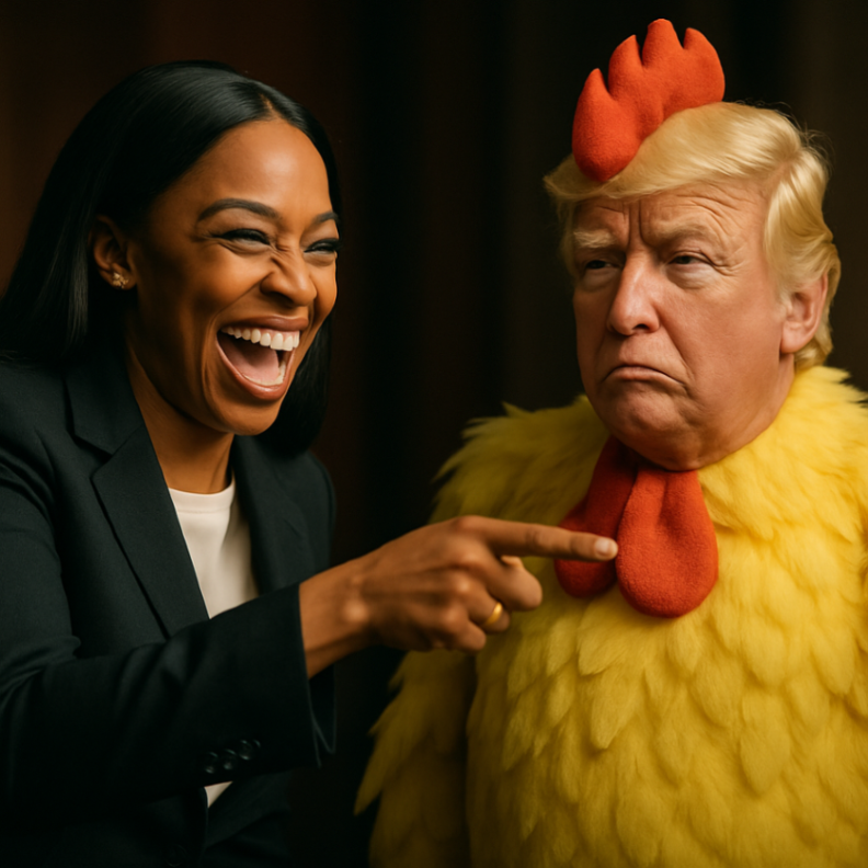 noligarchy_US's tweet photo. Daily BAWK™ 🐔
This bird won’t debate, won’t concede, won’t shut up.
But he will squawk. Loudly.
So laugh. Point. Be free.
#BAWK #CluckYouVeryMuch #JasmineCrockett #Trump #TACO https://t.co/FtNE9nRVxD