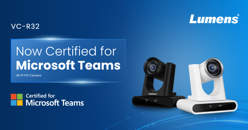 userHandle's tweet photo. Lumens VC-R32 通過 Microsoft Teams 認證，為中小型會議室與教室提供 12 倍光學變焦、自動取景與 USB 即插即用，加快混合協作空間的攝影機部署。
VC-R32 也支援 USB、IP、HDMI 同時輸出，為既有 AV 整合與遠端管理提供選擇。

在 Microsoft Teams Rooms 環境中，認證的意義在於降低導入時的相容性不確定性。對 IT／AV 管理者而言，USB 的即插即用可簡化日常操作，而 IP 與 HDMI 輸出則可依現場需求延伸為遠端監控、管理或不同的 AV 工作流程。

Lumens 既有 VC-TR60A 已列入 Teams 認證產品，VC-R32 加入後擴大其協作攝影機陣容。從規格定位來看，這款機型著重在以多種安裝與輸出方式，為預算與空間條件各異的混合會議、教學場域保留部署彈性。
