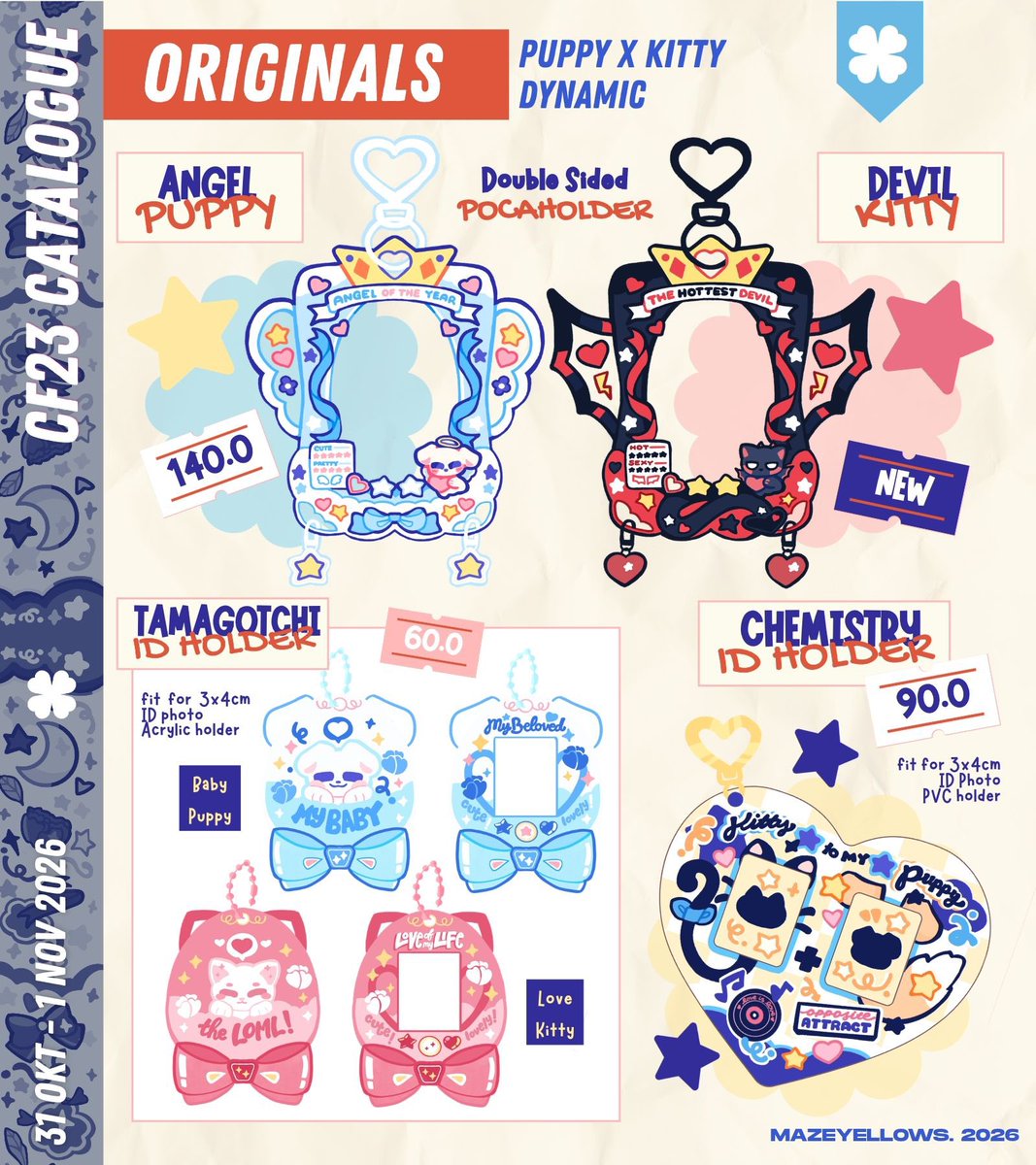 mazeyellows's tweet photo. 🔁💝 are appreciated!

𝗠𝗔𝗭𝗘𝗬𝗘𝗟𝗟𝗢𝗪𝗦 𝗖𝗮𝘁𝗮𝗹𝗼𝗴𝘂𝗲 🎀🍀
for #CF23 (OTS &amp; Mail Order) ♡

📍 Booth M26
📌 29 Oct—7 Nov 2026

⭐️ originals, boynextdoor, zb1, and2ble, project hail mary, alien stage, witch hat atelier &amp; more

🔗 order &amp; details 🔽
💌 WW GO : DM

(1/3) https://t.co/JSLfNpaHu4