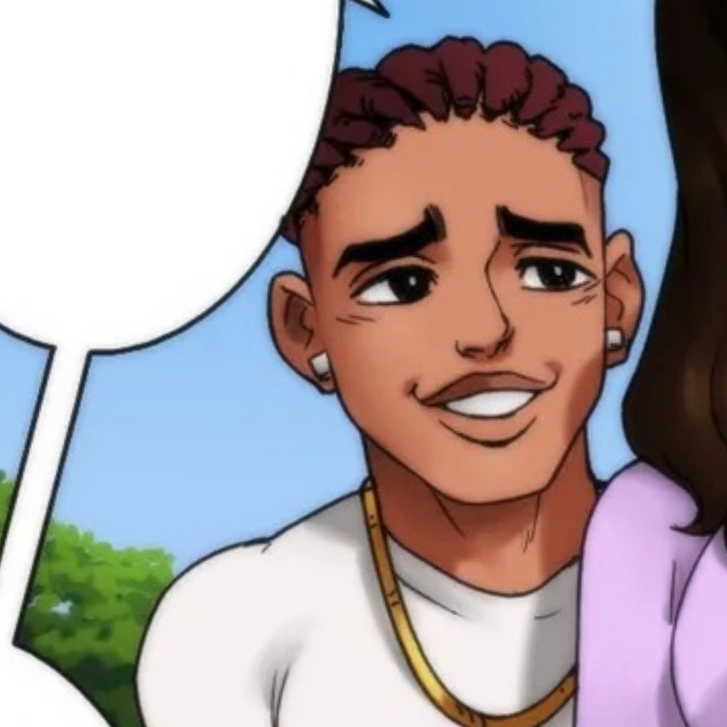 BIGDIHLE0's tweet photo. Aye chill out a lil' aight-? they fit you like a glove. 

( He chuckles as he gently squeezes her hips. ) https://t.co/t3IXQJz3PW