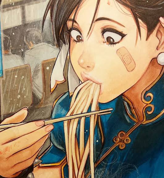 HundredKicks's tweet photo. “Long day of chasing shadows and kicking down trouble. Finally sitting down for a late bowl of noodles. These chopsticks are the only things still moving faster than my legs right now. Even the streetlights outside look tired.” https://t.co/wCdv2ZStGU