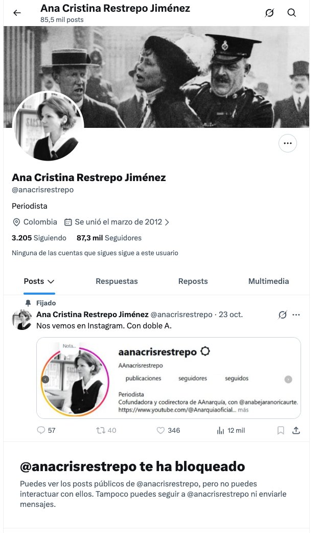 La_JEV_'s tweet photo. A la señora @anacrisrestrepo le incomodan los testimonios de víctimas de las FARC que estuvieron casi 10 años secuestrados. Acusa a esta cuenta de suplantación, cuando claramente es solo un espacio que le da voz a quienes no se han sentido representados por la JEP. https://t.co/yDB3wzQu6H
