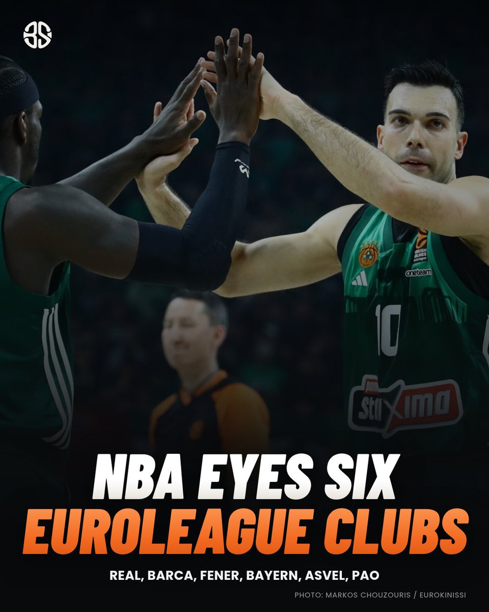 basketscore_net's tweet photo. Meridian Sport reports the NBA sees six current EuroLeague clubs in its plans for NBA Europe.

Real Madrid, Barcelona, Fenerbahce, Bayern, ASVEL and Panathinaikos.

No Olympiacos, no Milan, no Zvezda or Partizan.

It comes on the day Chus Bueno said the owner clubs are open to a deal, but want to go in together.