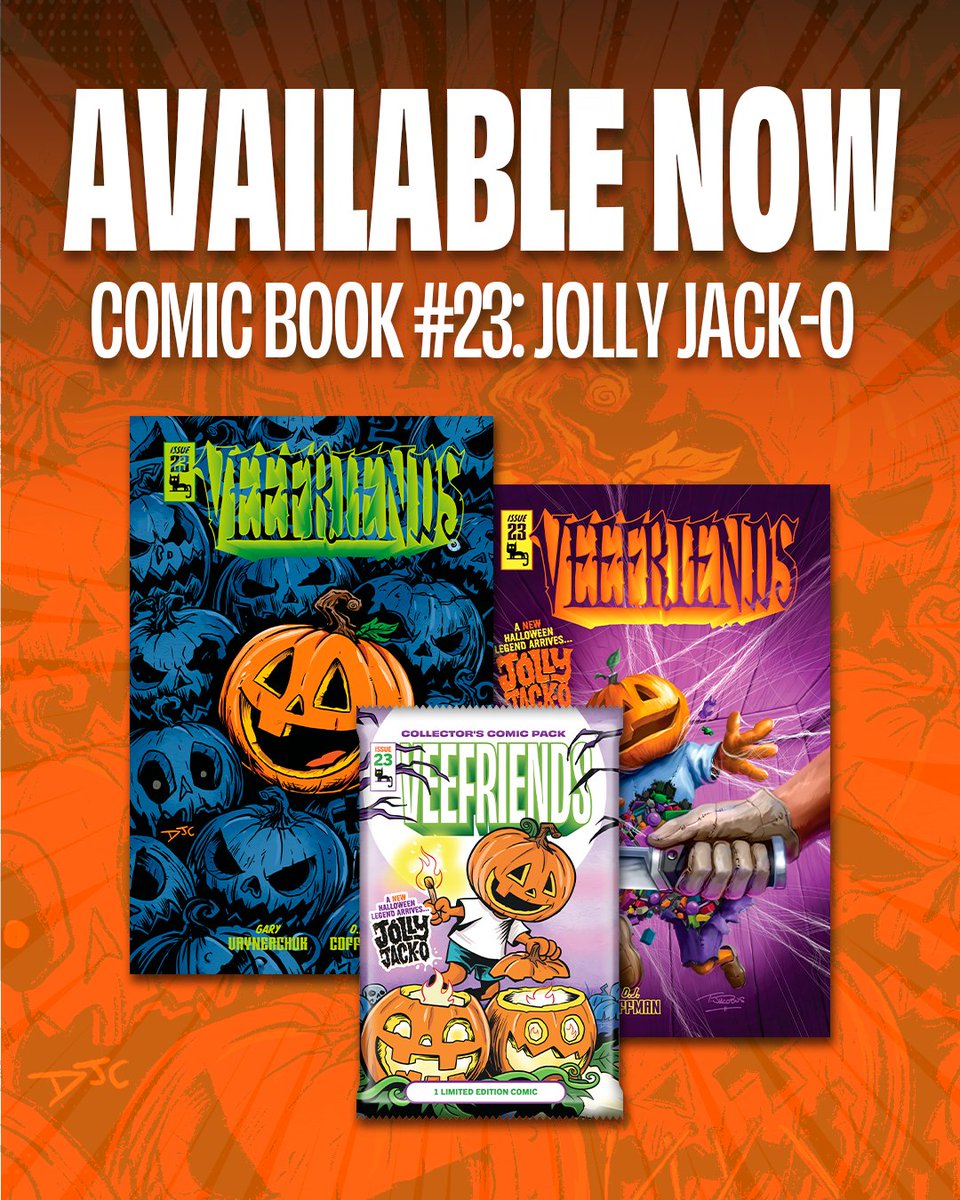 veefriends's tweet photo. Our new Jolly Jack-O Comic Book is available now, just in time for Halloween! 🎃

Link 👇 https://t.co/4xzTkOXimm