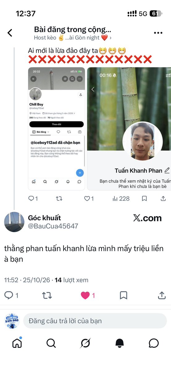 spamluadao100's tweet photo. ❌❌❌❌❌❌❌❌❌❌❌❌❌
LỪA ĐẢO
LỪA ĐẢO
LỪA ĐẢO
LỪA ĐẢO
Bằng chứng mày đi lừa đảo cả đống. Mn lên momo check lừa đảo là ra nhiều lắm nhe
❌❌❌❌❌❌❌❌❌❌❌❌❌ https://t.co/Kcf2W0bP7p
