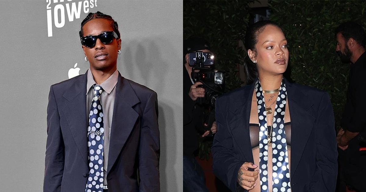 A$AP Rocky يختار بدلة و ربطة عنق سبق وارتدتها ريهانا 