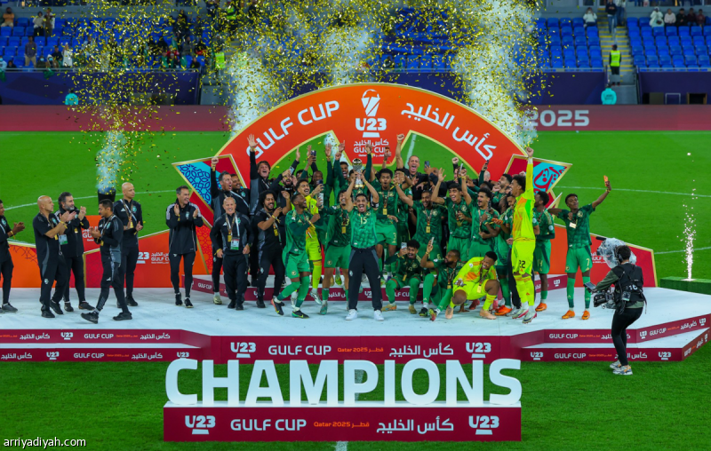 المرة الخامسة.. الأخضر الأولمبي بطل الخليج 