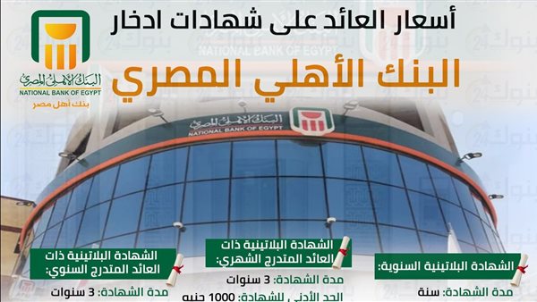 الشهادة الادخارية لمدة سنة أعلى عائد شهادات من البنك الأهلي #عاجل 
