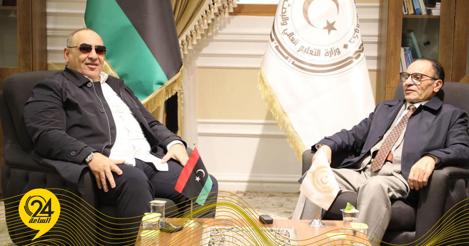 القيب يناقش مع مليقطة توقيع اتفاقية تعاون. #الساعة24 