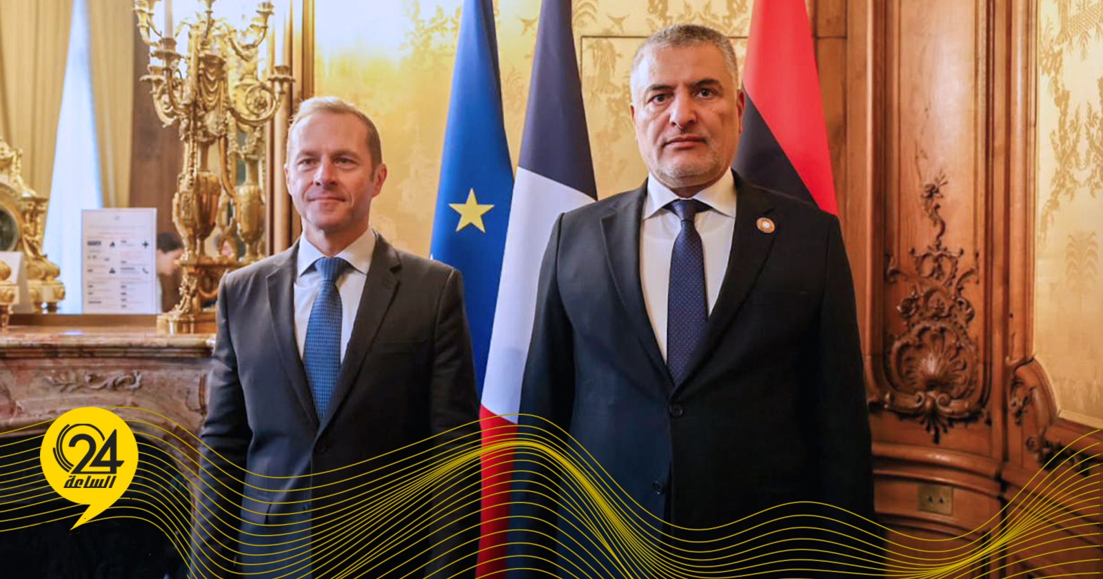 تكالة يناقش في قصر الأليزية بباريس تأثير الأوضاع الاقتصادية على المواطنين الليبيين #الساعة24 
