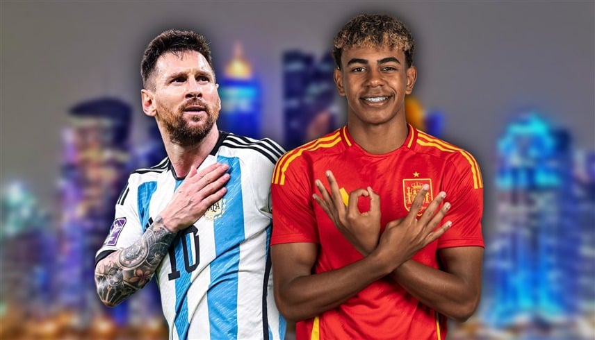 ميسي و يامال وجهاً لوجه في قطر #الأرجنتين_إسبانيا 