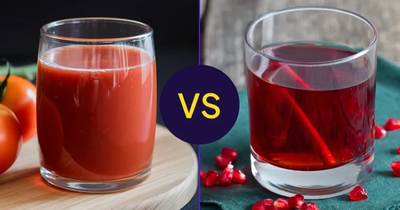 أيهما أفضل عصير الطماطم أم... الرمان؟ 