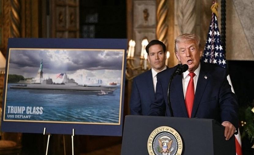 ترامب يعلن بدء مشروع لبناء أضخم وأقوى سفن حربية في تاريخ #أمريكا 