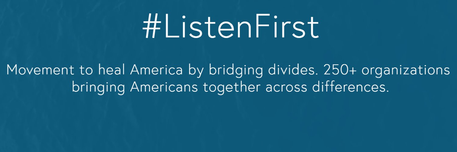 National Conversation Project by #ListenFirst banner