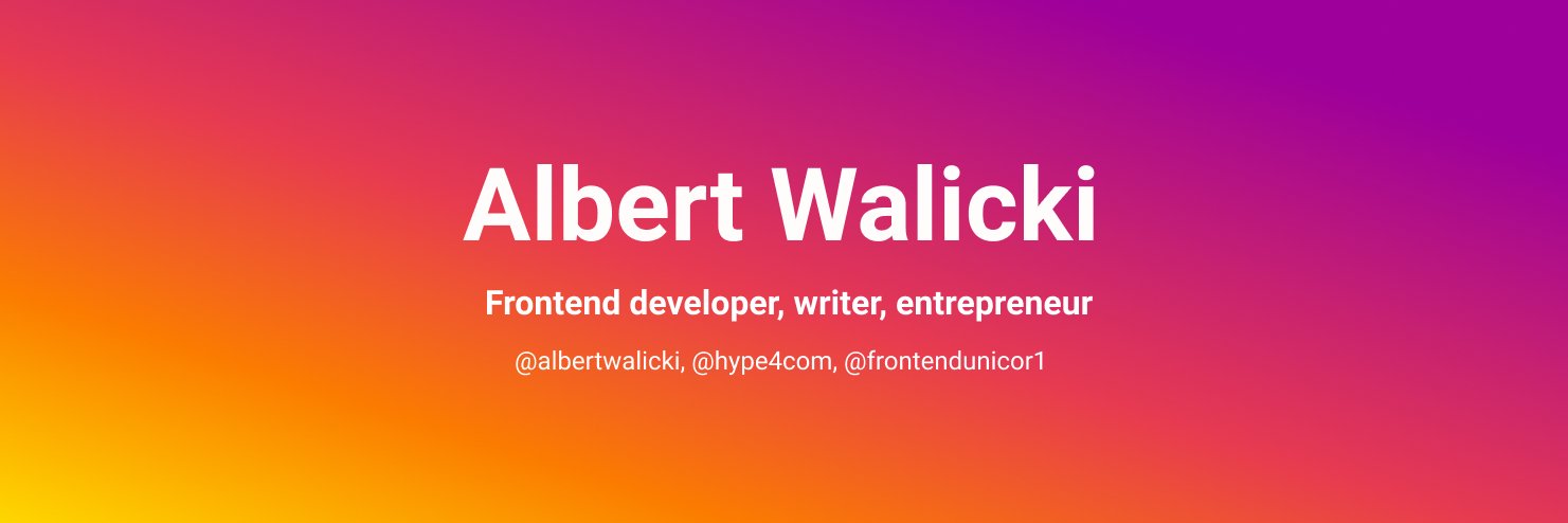 albertwalicki's profile banner image