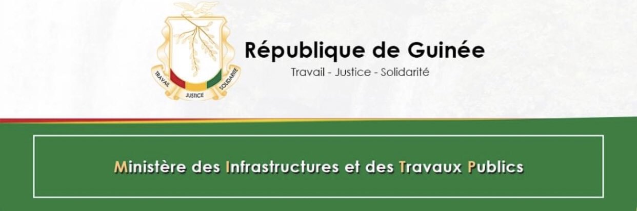 Ministère des Infrastructures de Guinée banner