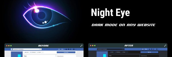 Night Eye - Dark mode extension for any website Profile Banner