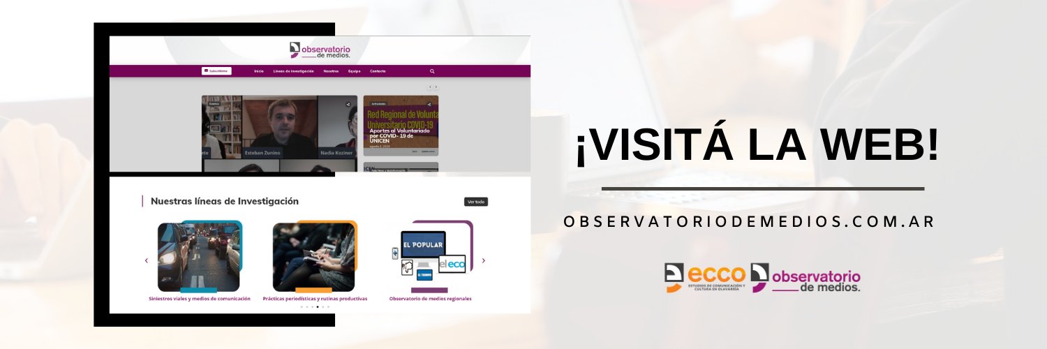 Observatorio de Medios - FACSO Unicen banner