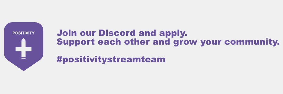 Positivity Stream Team (+PST+) banner