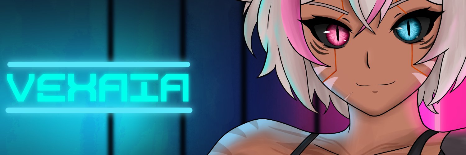 V. | Vexaia | Vtuber - Artist (Comms Open) ⚙️🐾✨ banner