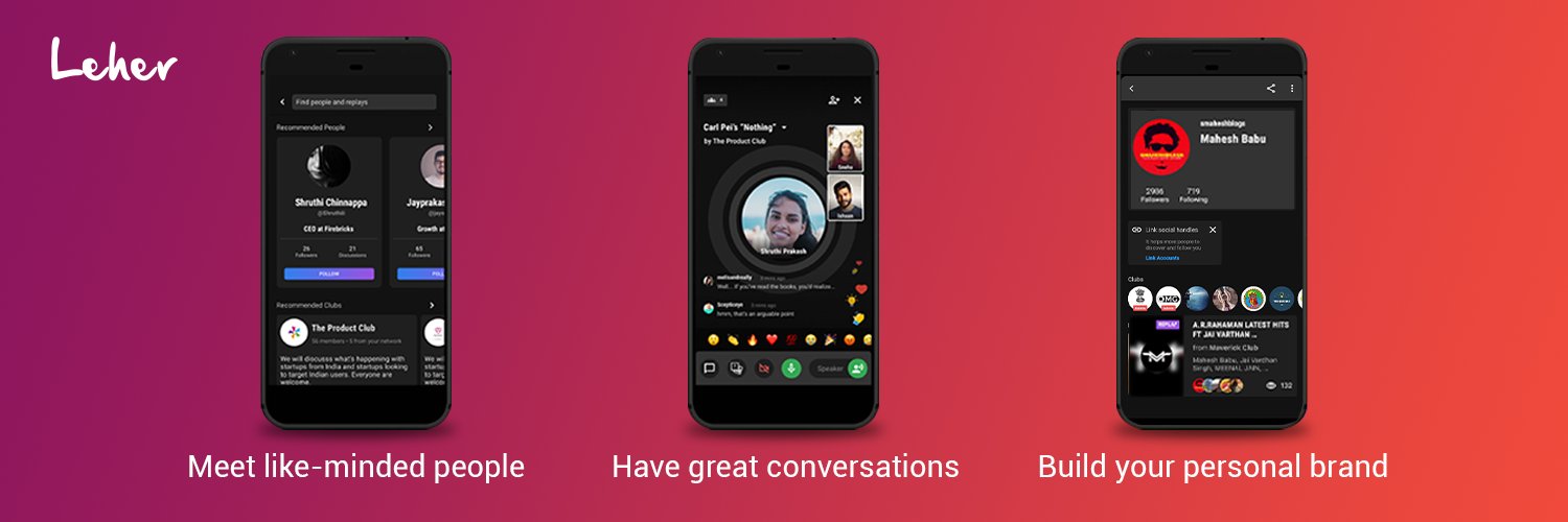 Leher App| Audio Social Platform banner