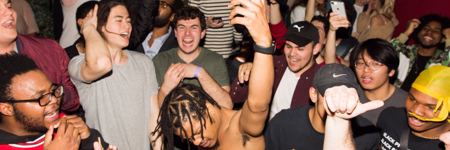 us on the bus. banner