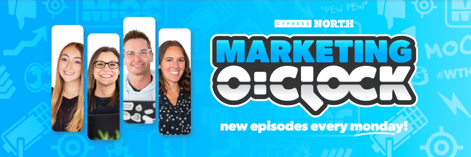 Marketing O'Clock banner