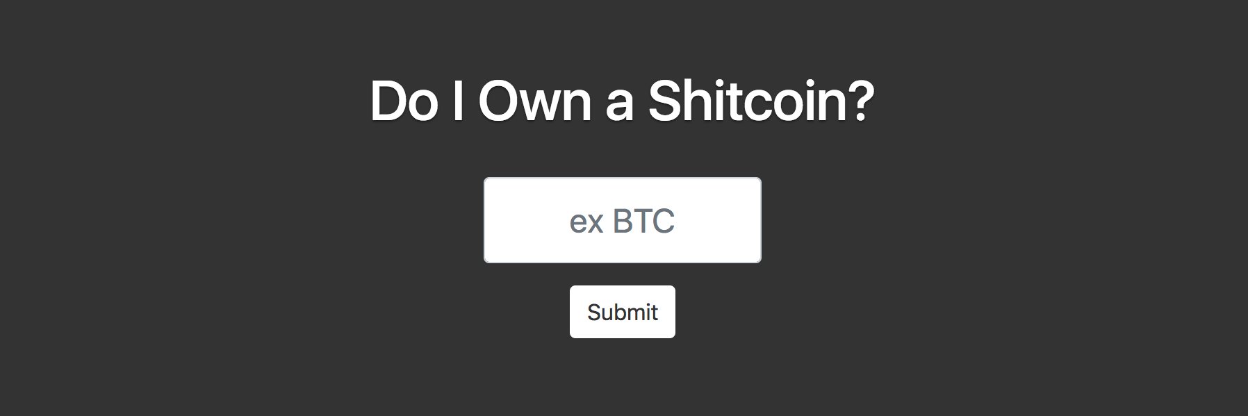 Do I Own a Shitcoin?'s banner