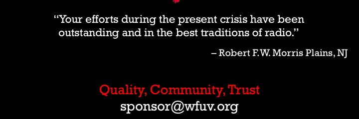 WFUV Sponsorship Sales banner