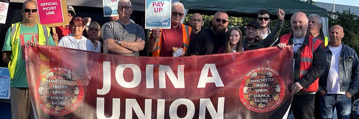 Manchester TUC's banner