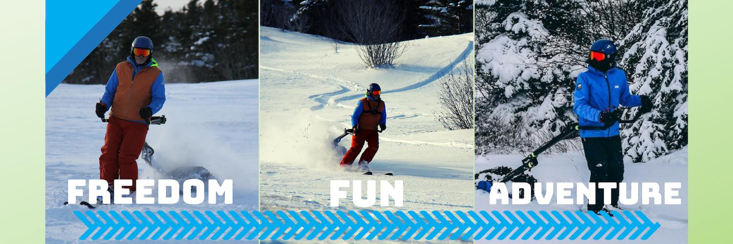 Skizee, Power Skiing banner