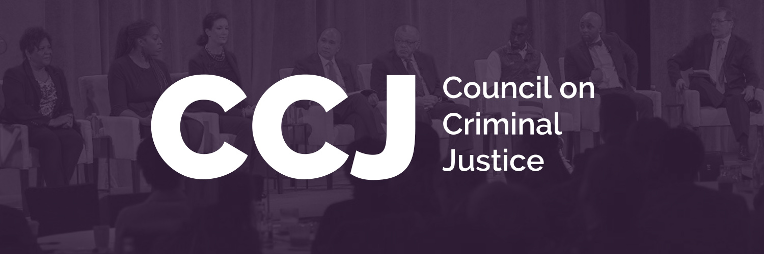 Council on Criminal Justice's banner