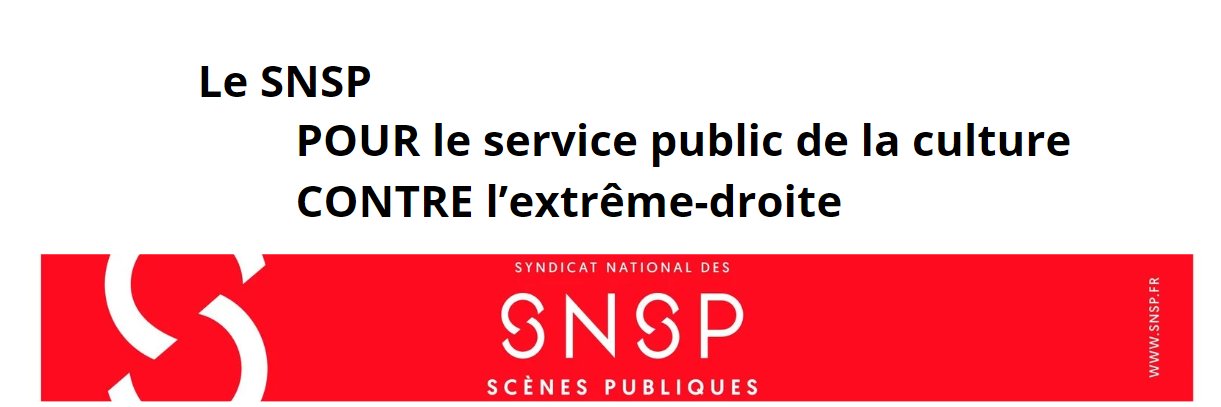 SNSP Syndicat National des scènes publiques banner