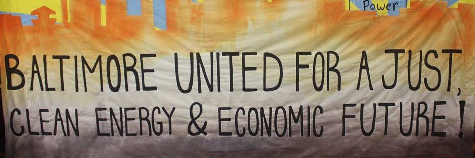 Baltimore Peoples Climate Movement banner