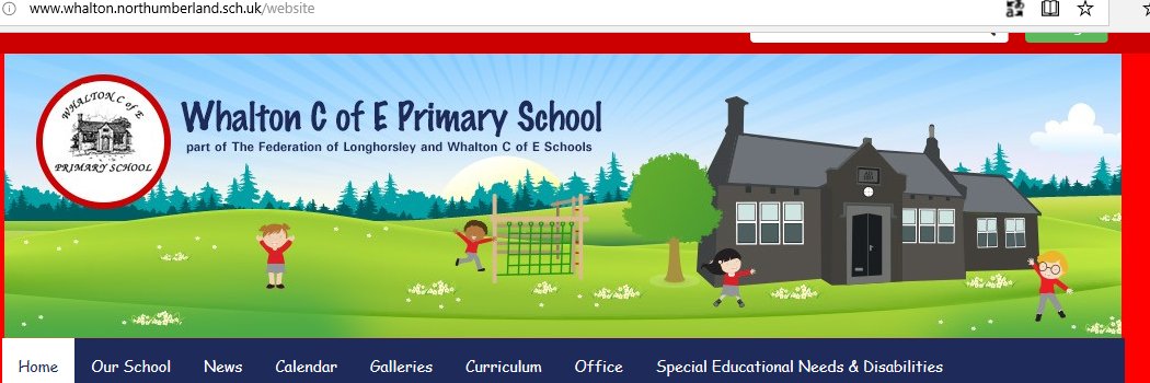 Whalton CofE Primary School banner