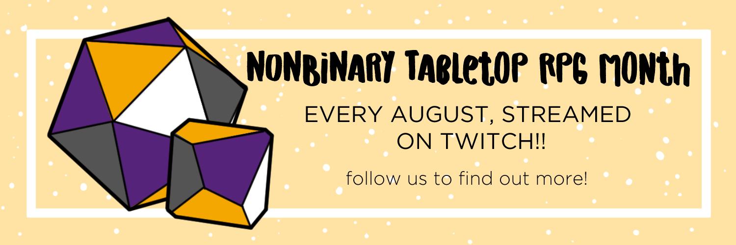 Nonbinary TTRPG Month banner