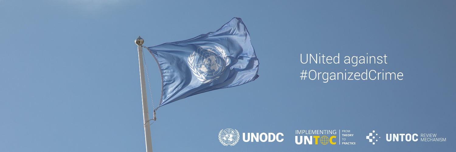 UNODC against Organized Crime's banner