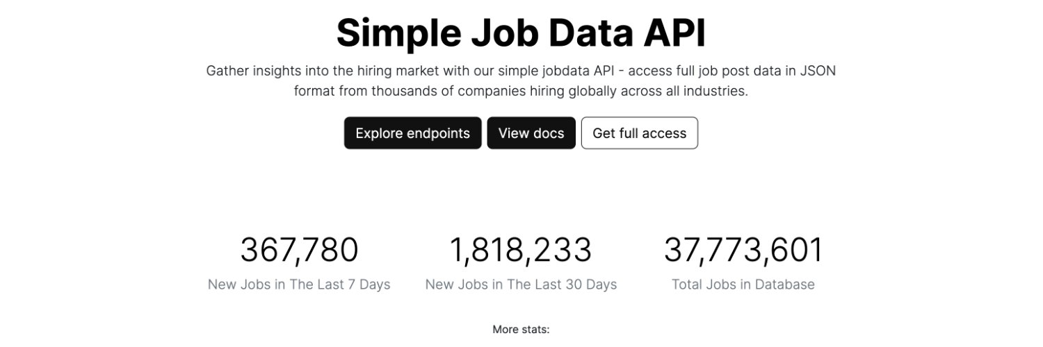 jobdata API banner