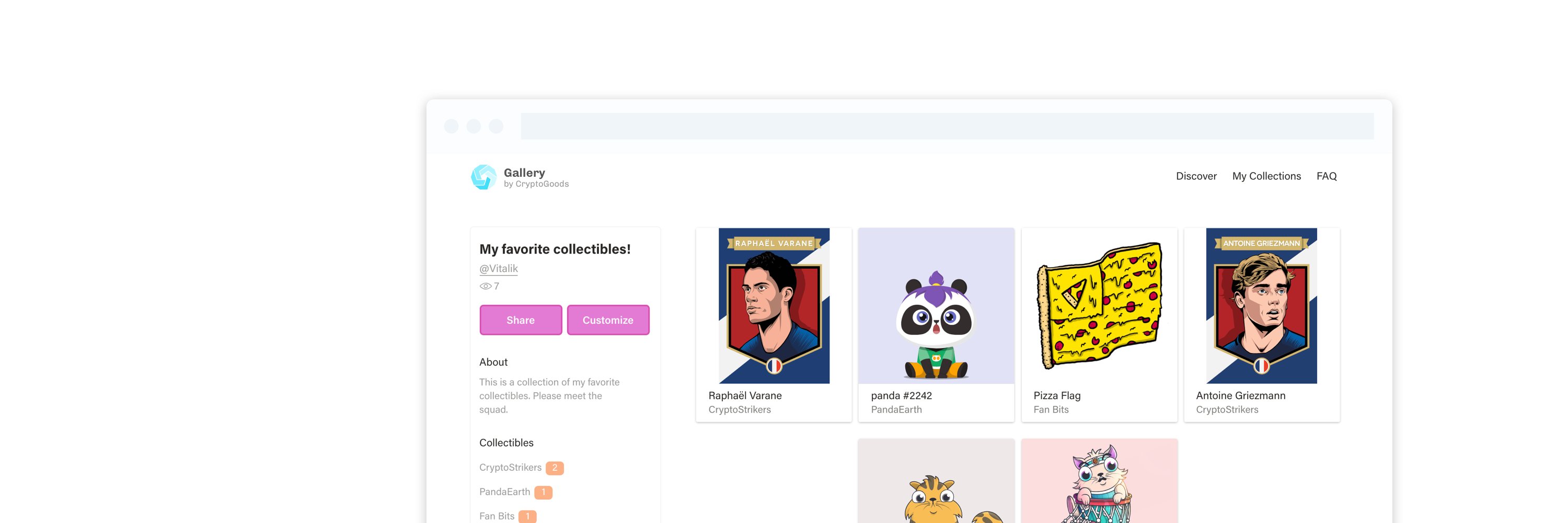 CryptoGoods Gallery (formerly NIFTYgallery) banner