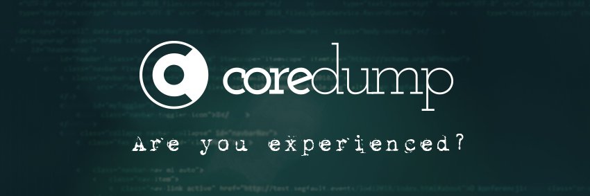 CoreDumpConf banner