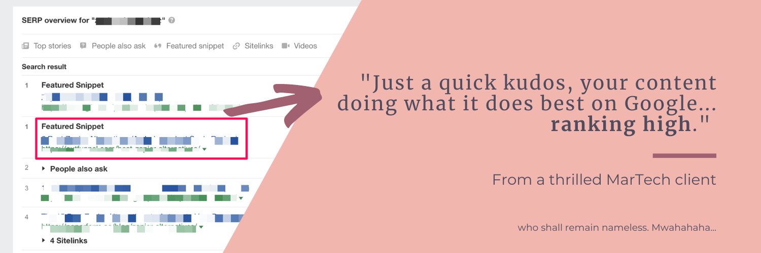 Priscilla 💘 writer for B2B mar & salestech SaaS banner