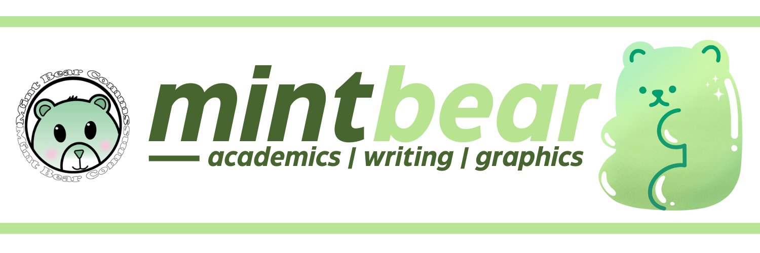 commissioner mintbear ・゜dm for inquiries! banner