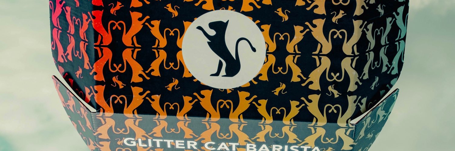 Glitter Cat Barista banner