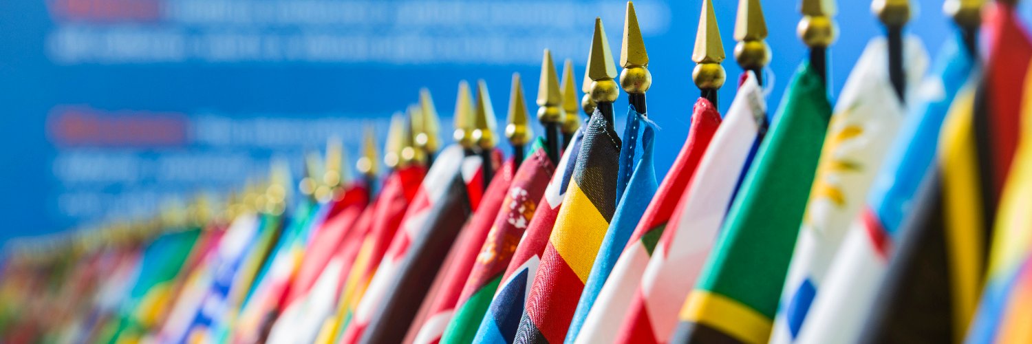 International Center's banner